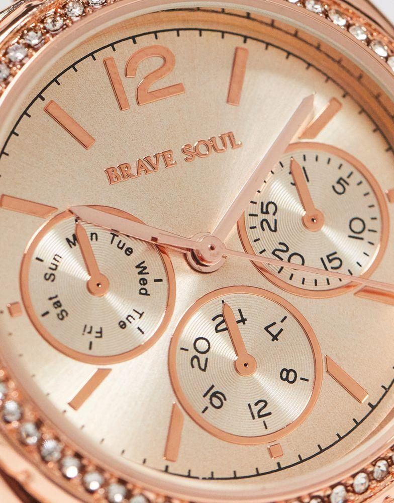 商品Brave Soul|Brave Soul multi-dial watch in rose gold,价格¥148,第5张图片详细描述