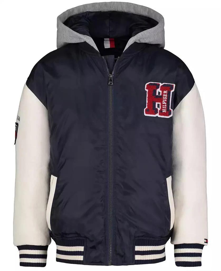 商品Tommy Hilfiger|Toddler and Little Boys Tommy Relaxed Fit Bomber Jacket,价格¥310,第2张图片详细描述