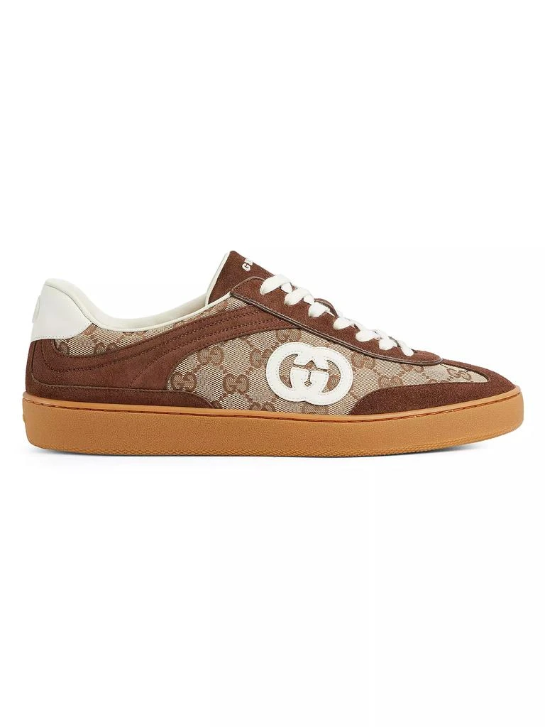 商品Gucci|G74 GG Canvas & Suede Sneakers,价格¥6862,第1张图片