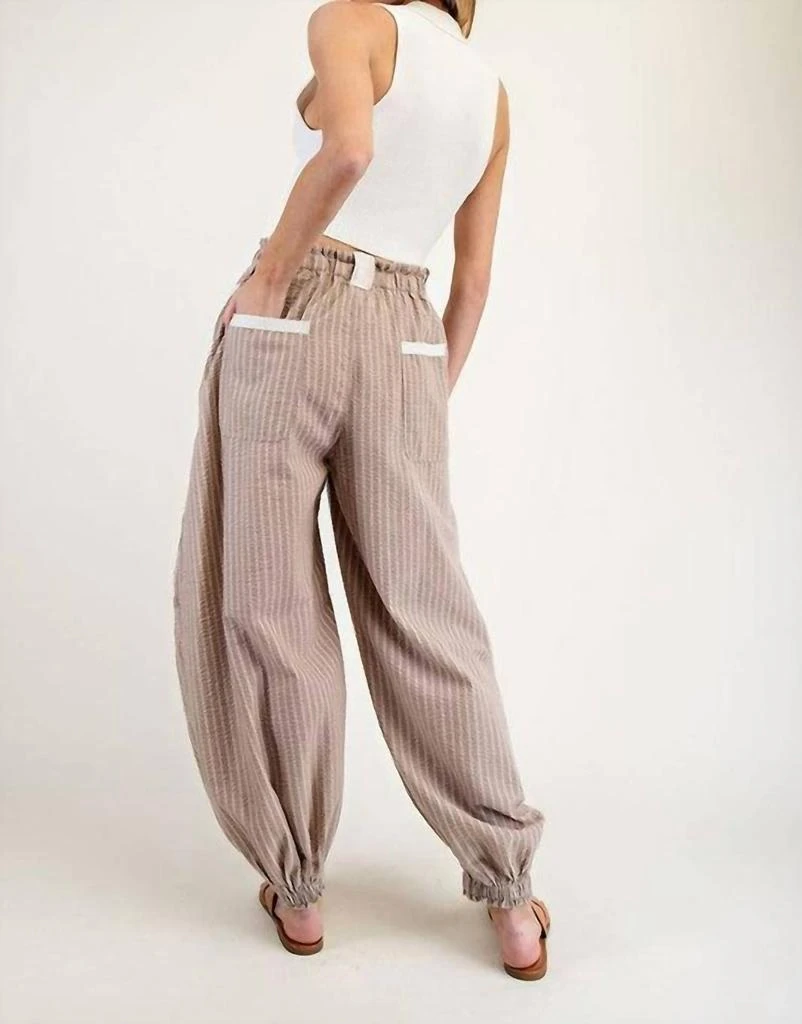 商品ee:some|Ee:Some - Emma Striped Drawstring Jogger,价格¥428,第4张图片详细描述