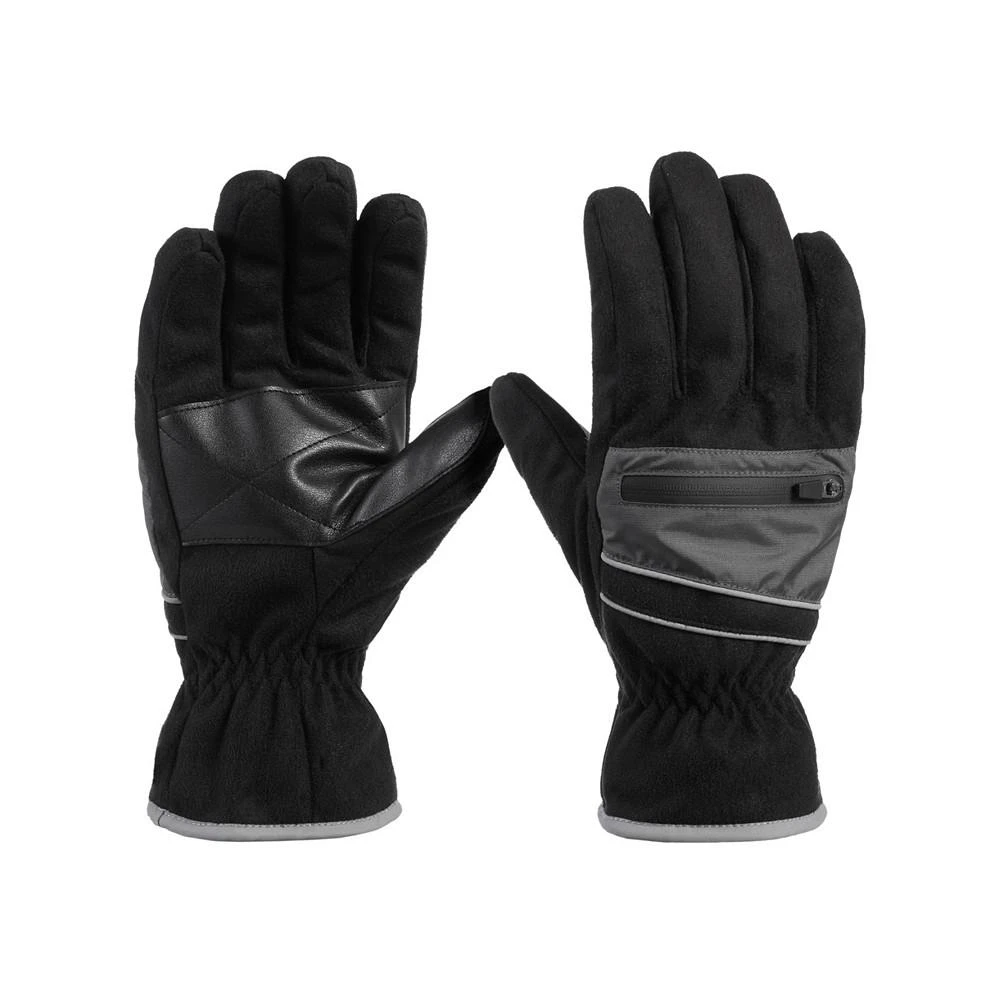 商品Isotoner Signature|Men's Microsuede Water Repellent Gloves with Zipper Pouch,价格¥389,第2张图片详细描述