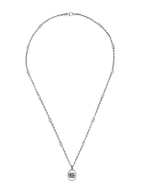 商品Gucci|Necklace In Aged Sterling Silver With Double G Pendant,价格¥3578,第1张图片