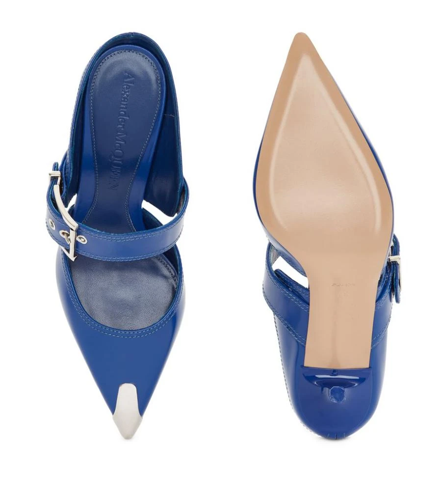 商品Alexander McQueen|Leather Metal-Cap Mules 65,价格¥9106,第4张图片详细描述