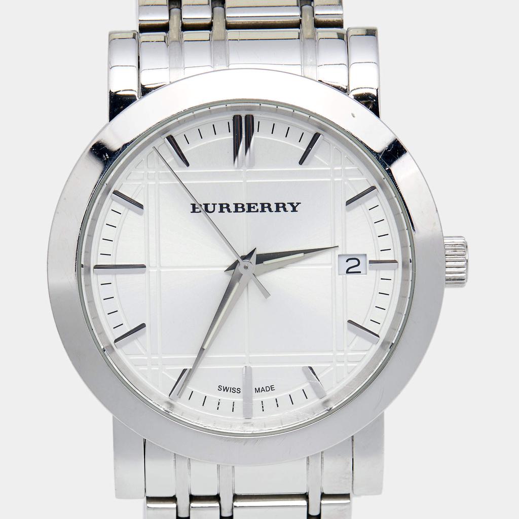 Burberry Silver Stainless Steel Heritage BU1350 Men's Wristwatch 38 mm商品第3张图片规格展示