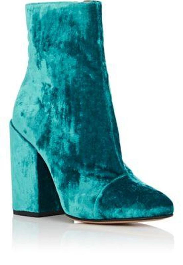 商品Dries Van Noten|Cap-Toe Velvet Ankle Boots,价格¥2968,第2张图片详细描述