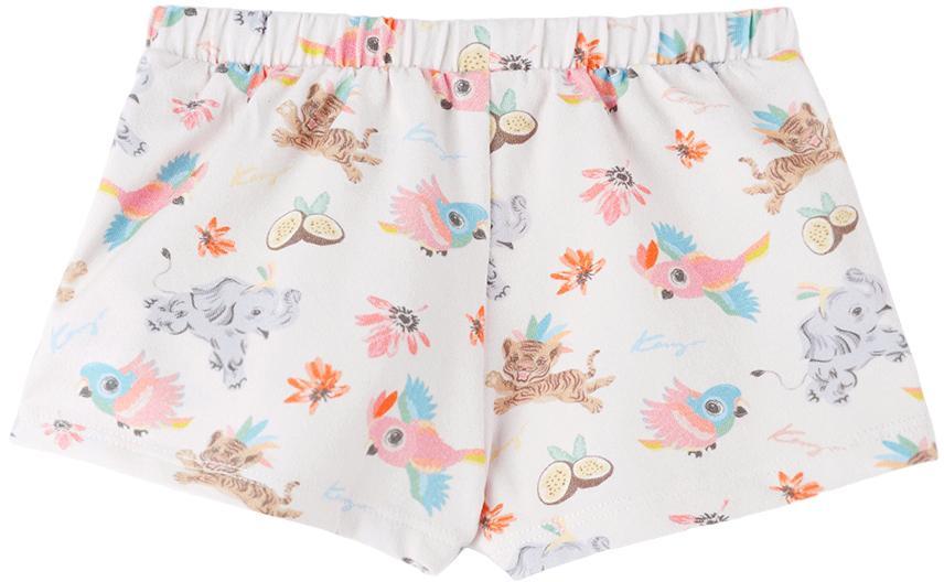 商品Kenzo|Baby Off-White & Pink T-Shirt & Shorts Set,价格¥792,第7张图片详细描述