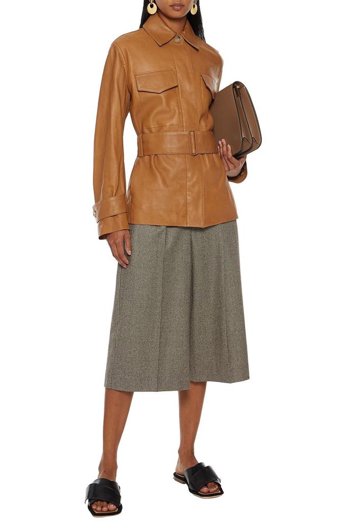 Belted leather jacket商品第2张图片规格展示