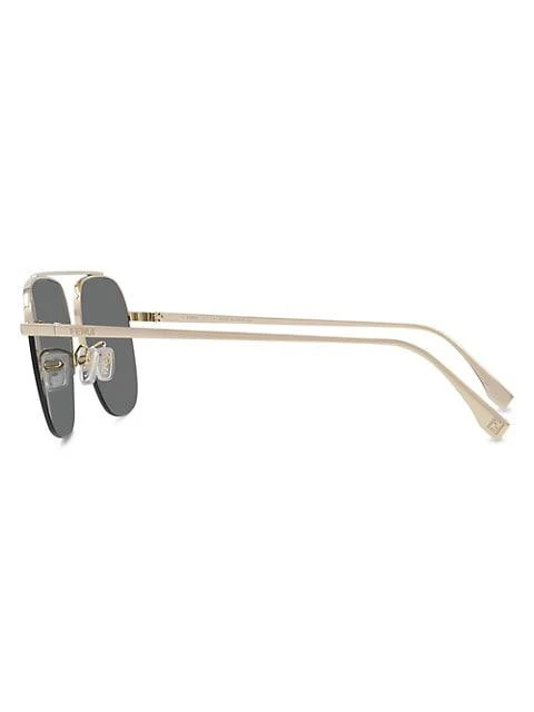 商品Fendi|57MM Logo Pilot Sunglasses,价格¥3868,第4张图片详细描述