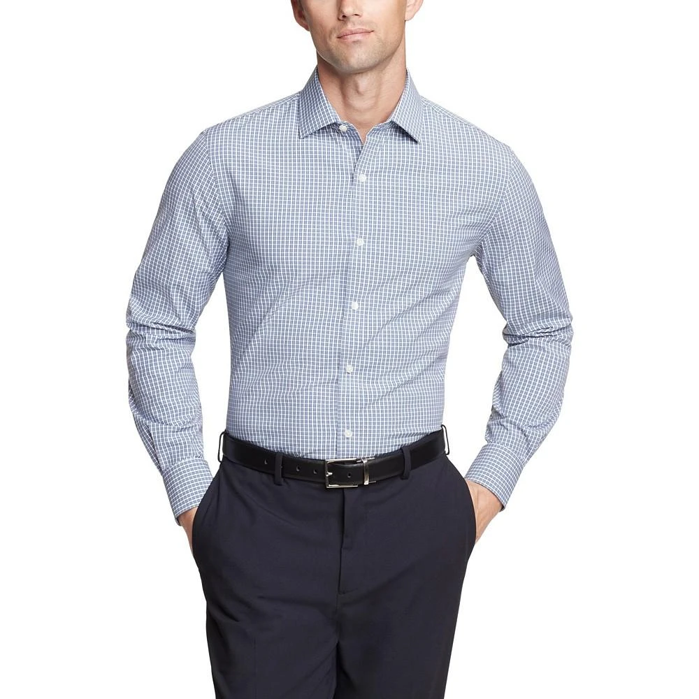 商品Tommy Hilfiger|Men's TH Flex Regular Fit Washed Stretch Untucked Length Dress Shirt,价格¥490,第3张图片详细描述