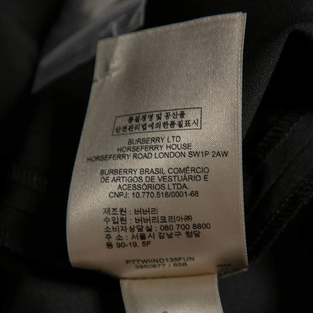 Burberry Black Wool Regular Fit Pants S 商品