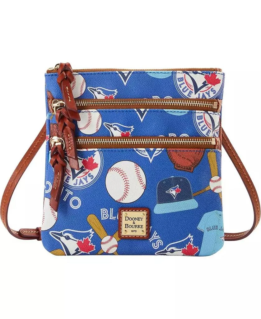 商品Dooney & Bourke|Women's Toronto Blue Jays Game Day Triple Zip Crossbody Purse,价格¥993,第1张图片