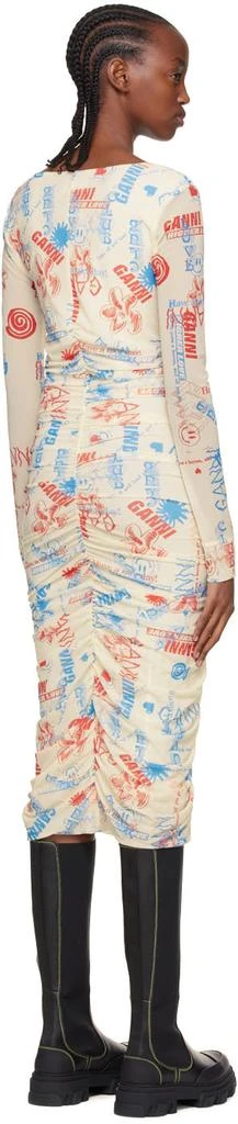 商品Ganni|Off-White Recycled Nylon Midi Dress,价格¥924,第3张图片详细描述