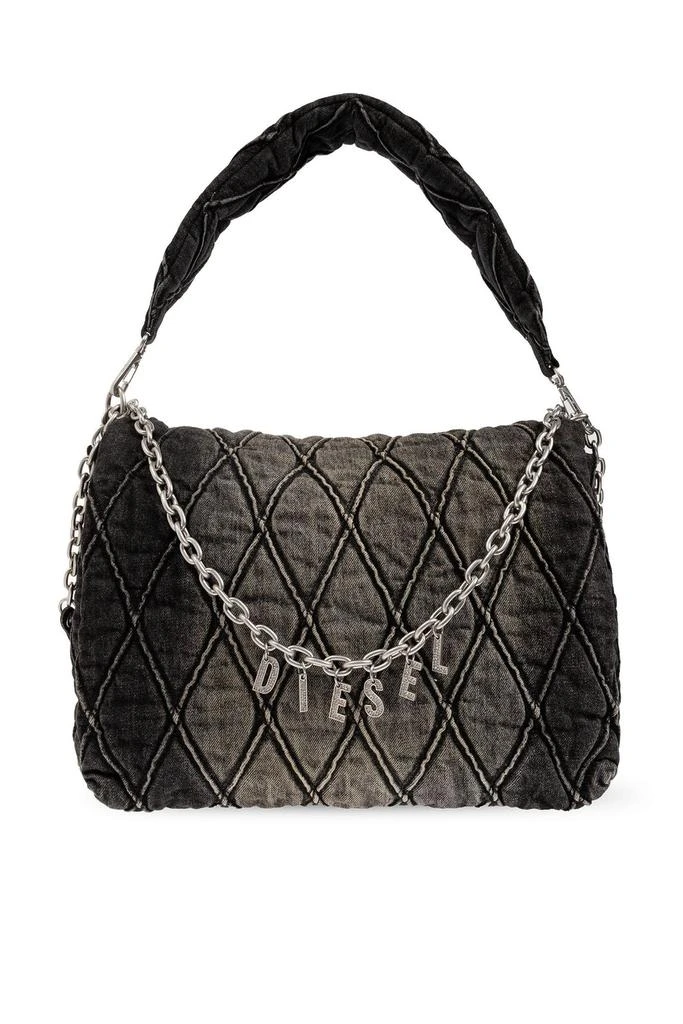 商品Diesel|女式 Diesel Charm D 大号牛仔单肩包,价格¥10199,第1张图片