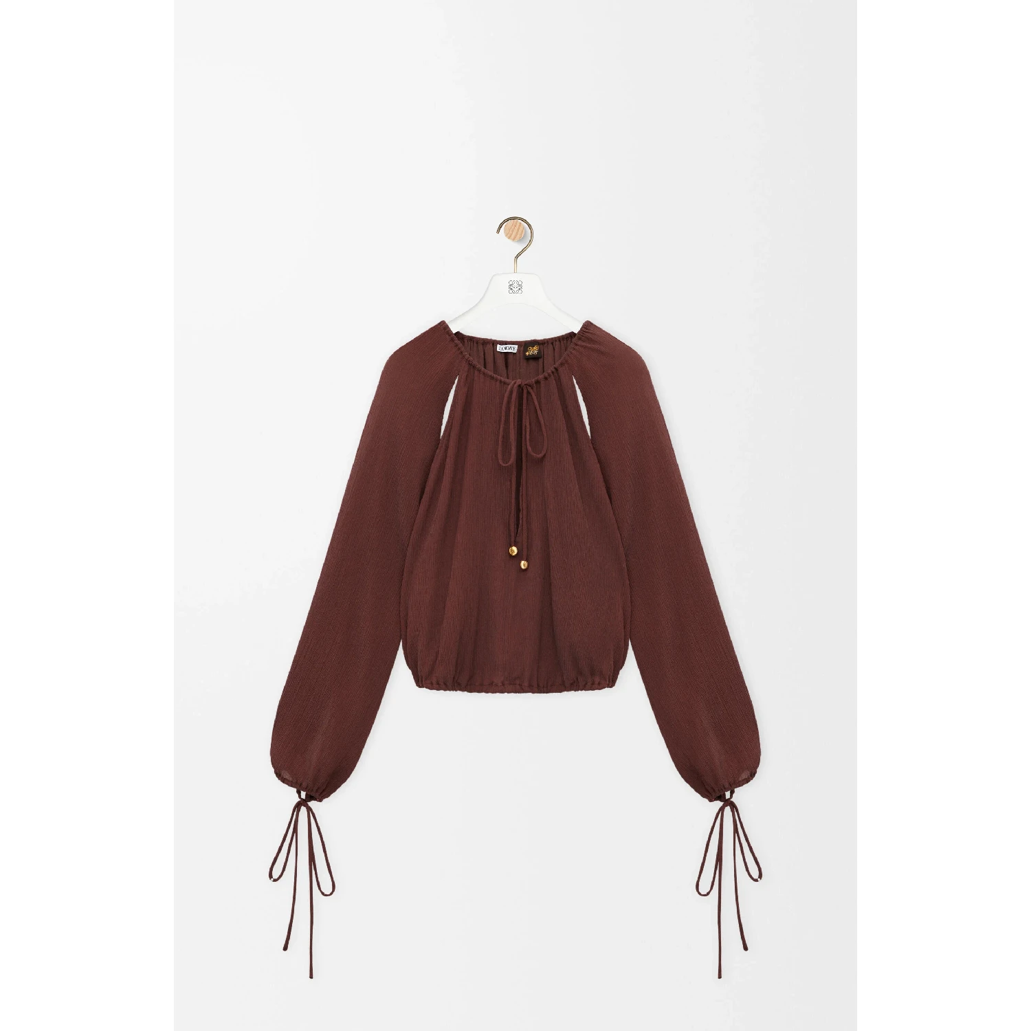 商品Loewe|【预售】 罗意威 25春夏 女士 长袖衬衫 Blouse en coton et soie S616Y05X41-5539 ,价格¥14912,第1张图片