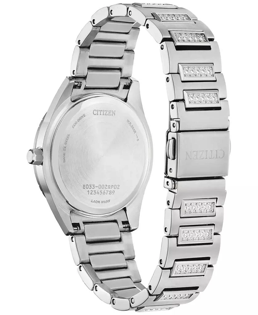 商品Citizen|Eco-Drive Women's Crystal Stainless Steel Bracelet Watch 34mm,价格¥1496,第3张图片详细描述