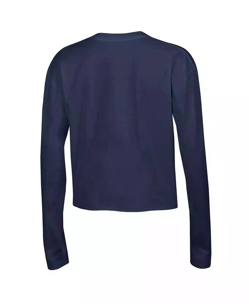 商品CHAMPION|Women's Navy Notre Dame Fighting Irish Boyfriend Cropped Long Sleeve T-shirt,价格¥262,第2张图片详细描述