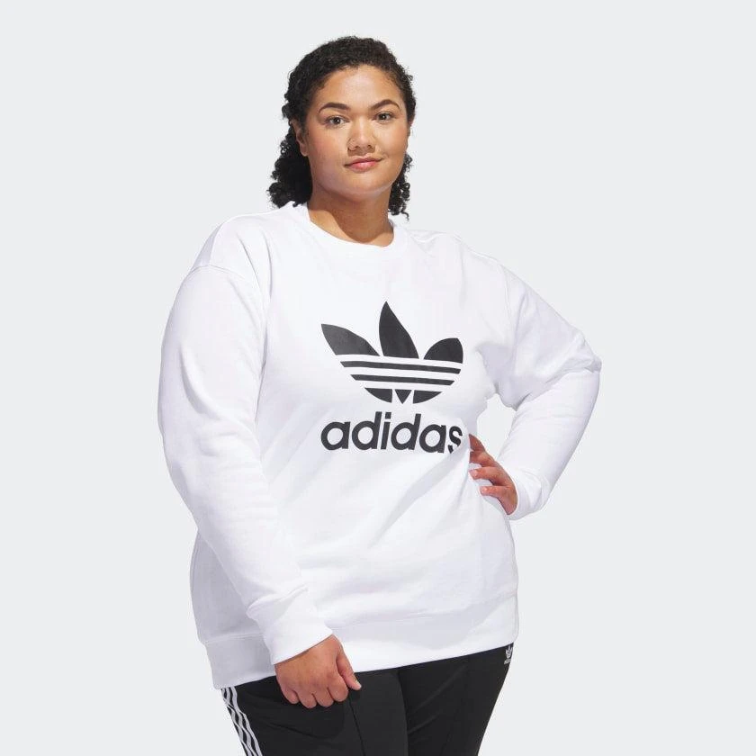 商品Adidas|Women's adidas Adicolor Trefoil Crew Sweatshirt (Plus Size),价格¥186,第1张图片详细描述