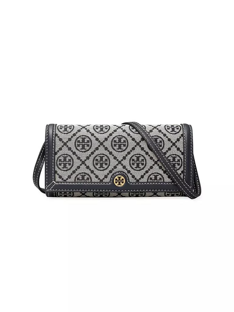 商品Tory Burch|T Monogram Jacquard Crossbody Wallet,价格¥2556,第1张图片