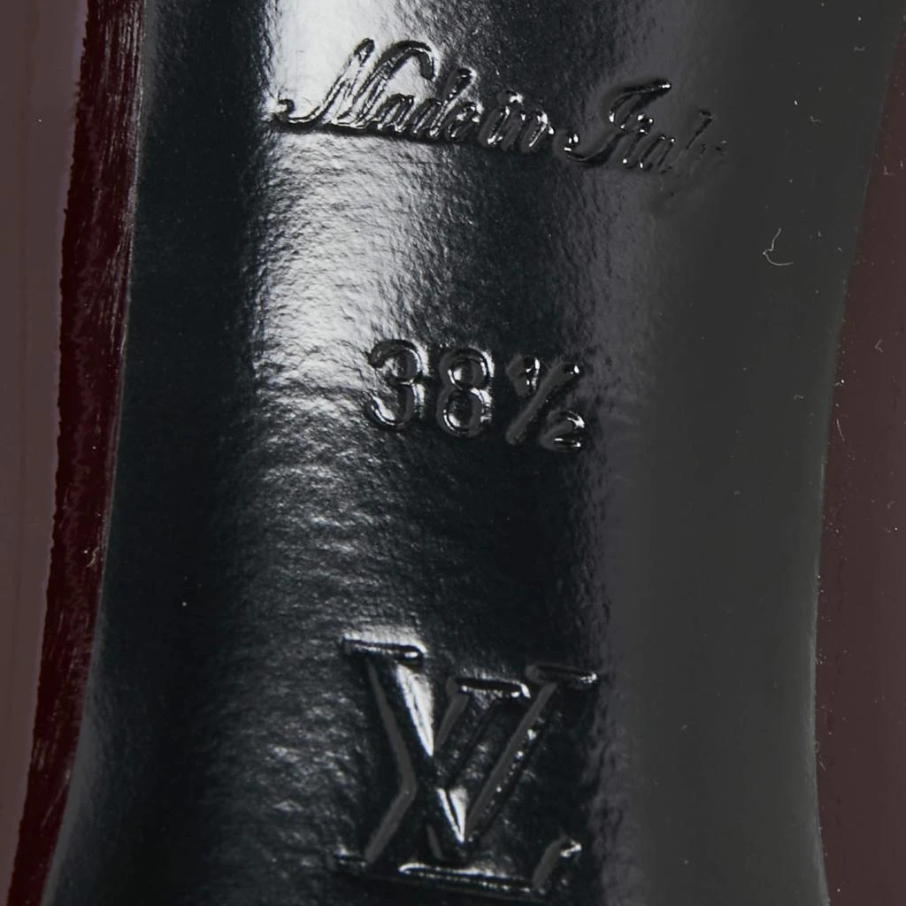 Louis Vuitton Burgundy Patent Leather Fiance Bow Pumps Size 38.5 商品