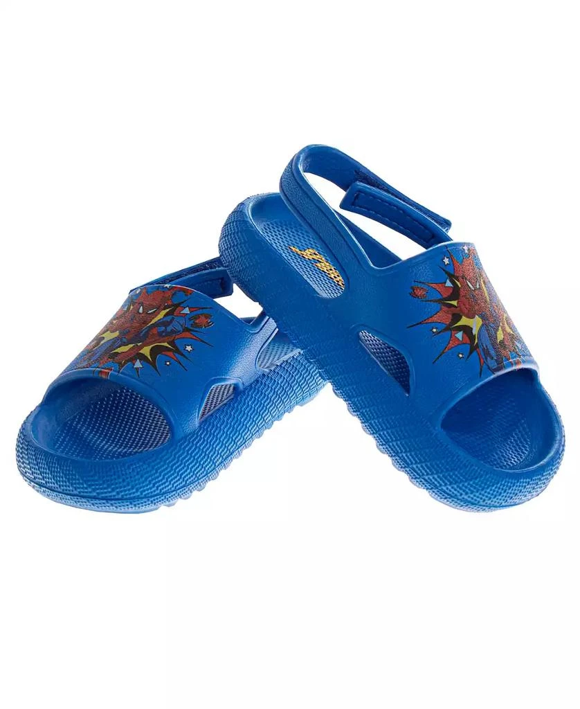 商品Spider-Man|Toddler Boys Marvel Hook and Loop Backstrap Slides,价格¥221,第2张图片详细描述