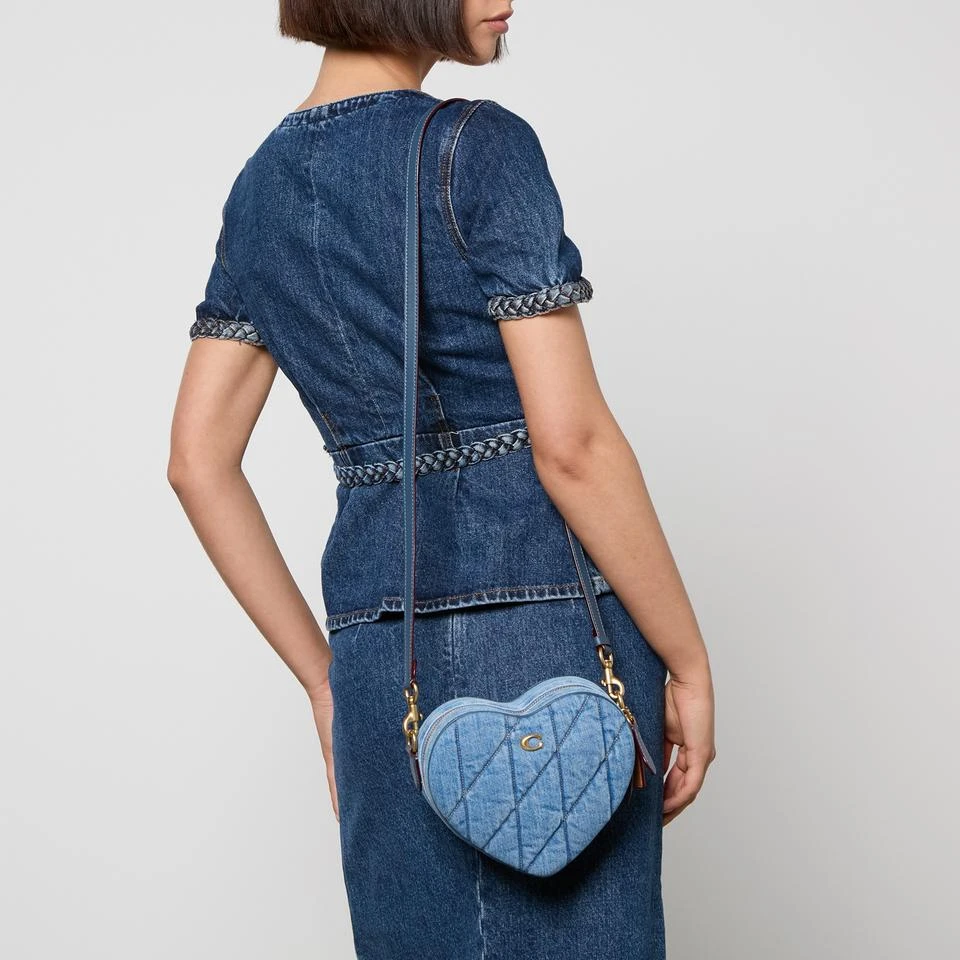 商品Coach|Coach Quilted Heart Denim Crossbody Bag,价格¥1624,第2张图片详细描述