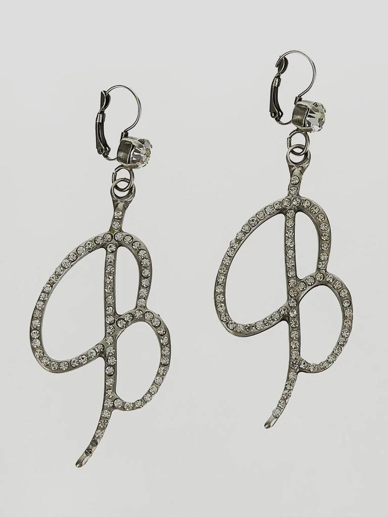 商品BLUMARINE|Blumarine Crystal-Embellished B-Pendant Earrings,价格¥1657,第2张图片详细描述