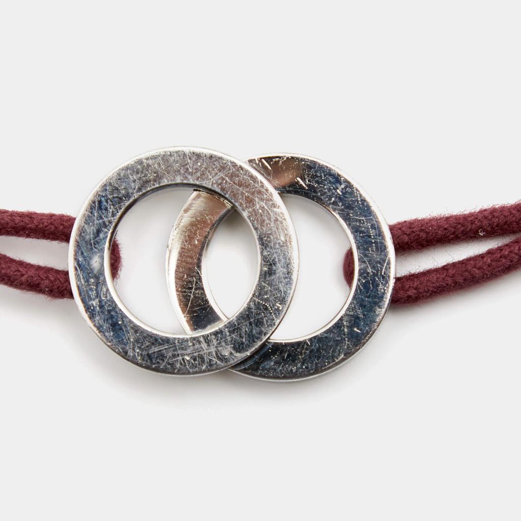 Bvlgari Bvlgari Interlocking Circles Sterling Silver Adjustable Cord Bracelet商品第3张图片规格展示