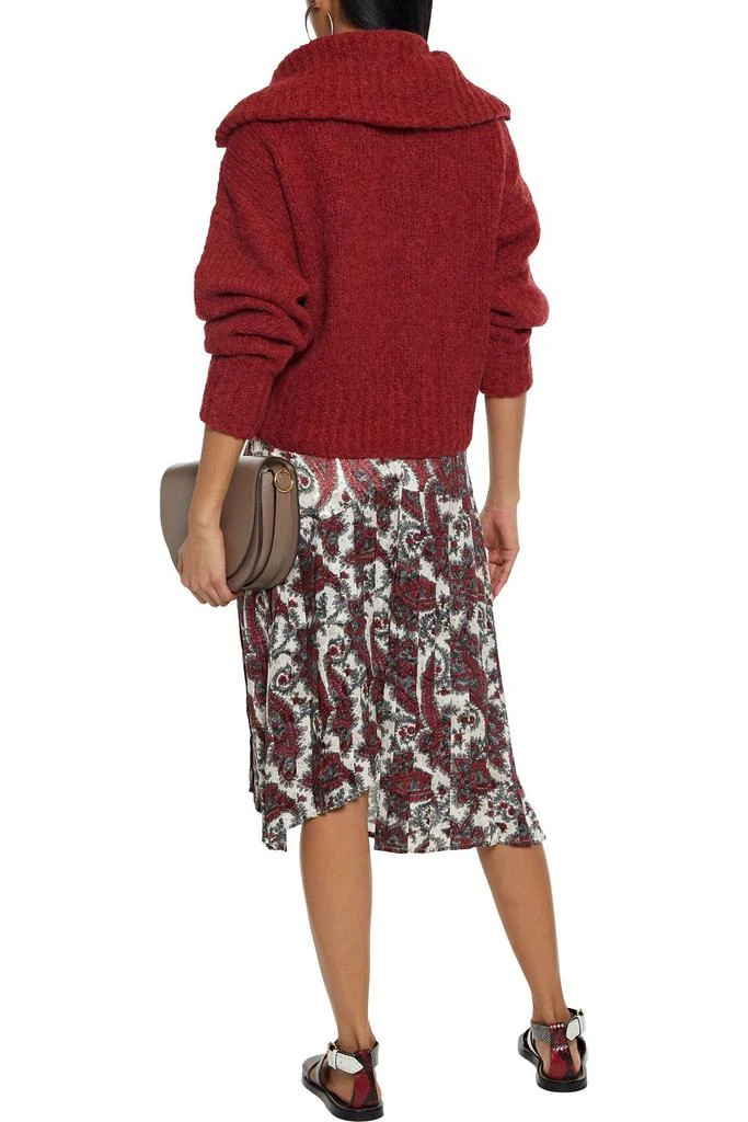 商品Isabel Marant|Jinaya asymmetric printed silk-blend satin-jacquard skirt,价格¥2517,第3张图片详细描述
