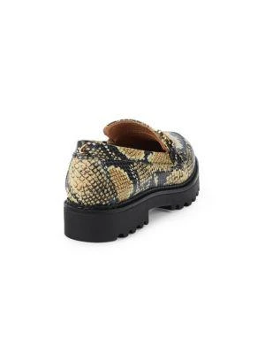 商品Sam Edelman|Deana Snakeskin-Print Bit Loafers,价格¥158,第3张图片详细描述