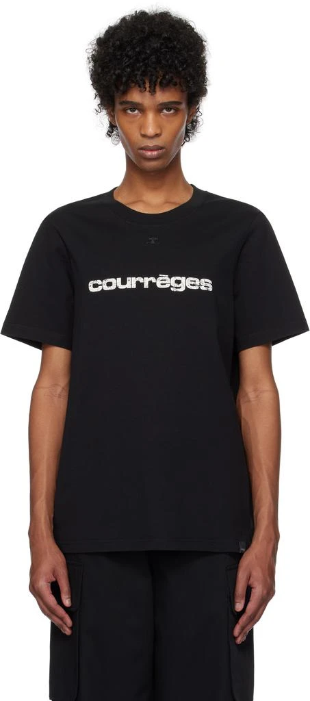 商品Courrèges|黑色 AC Printed T 恤,价格¥1515,第1张图片