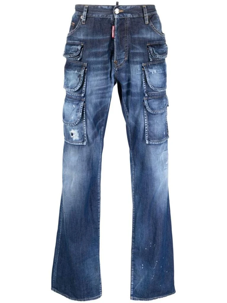 商品DSQUARED2|DSQUARED2 straight-leg cargo jeans,价格¥3275,第1张图片