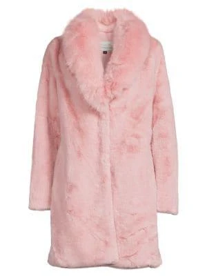 商品BELLE FARE|Faux Fur Shawl Collar Coat,价格¥1976,第3张图片详细描述