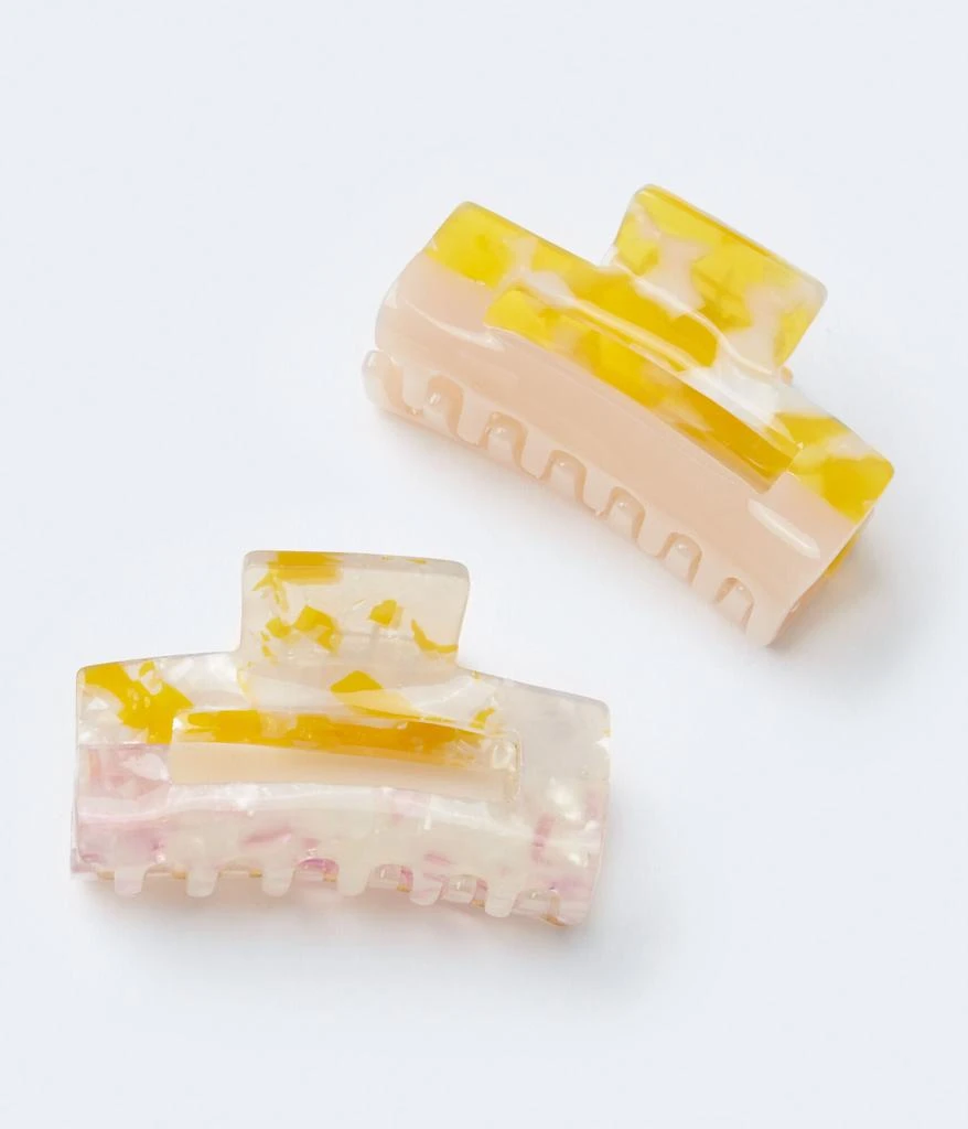 商品Aeropostale|Aeropostale Women's Marbled Claw Hair Clip 2-Pack,价格¥25,第1张图片