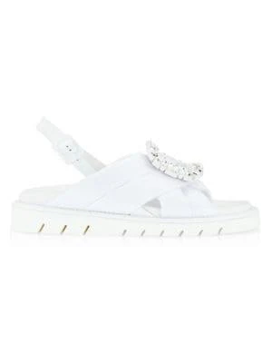 商品Roger Vivier|Viv Winter Puffer Slingback Sandals,价格¥2772,第1张图片