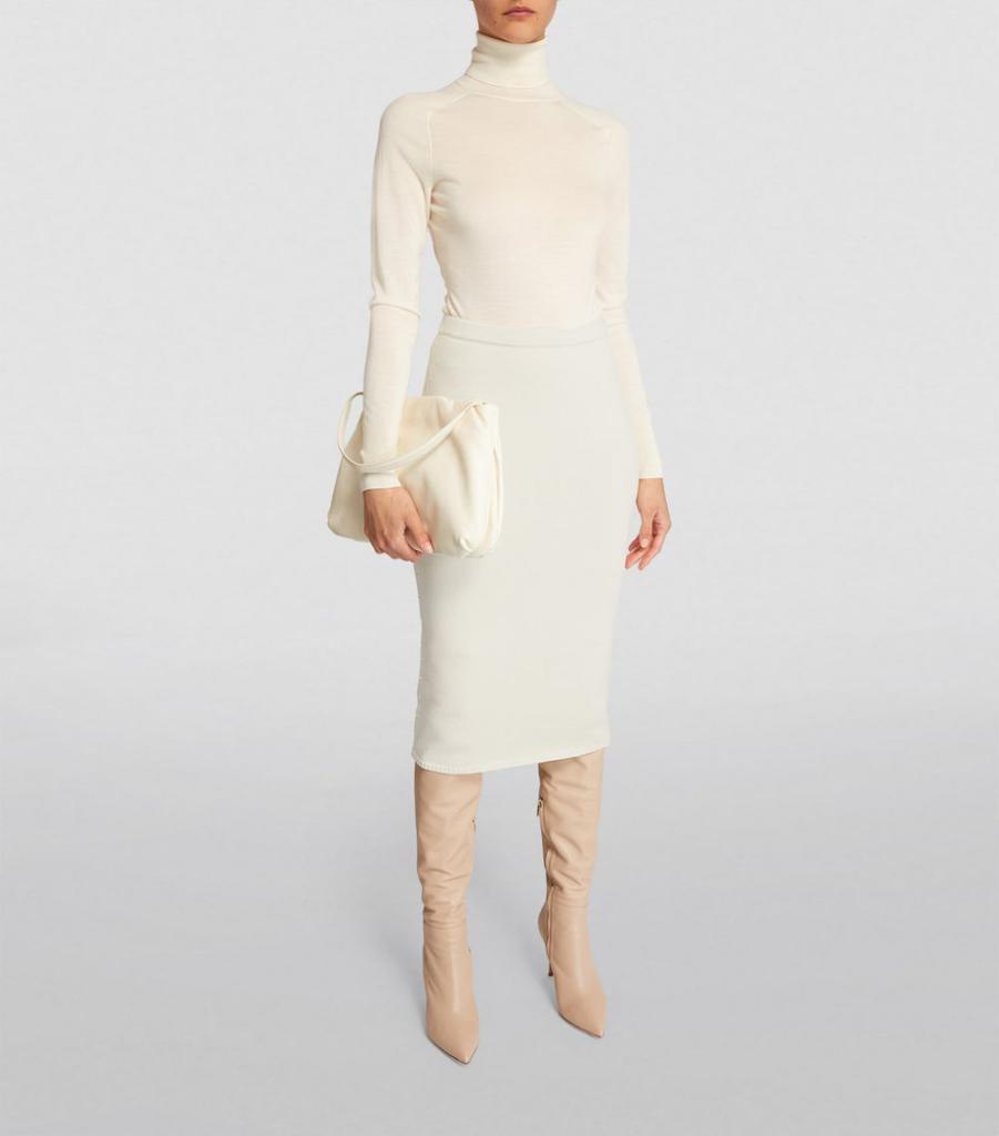 Jersey Knit Midi Skirt商品第2张图片规格展示