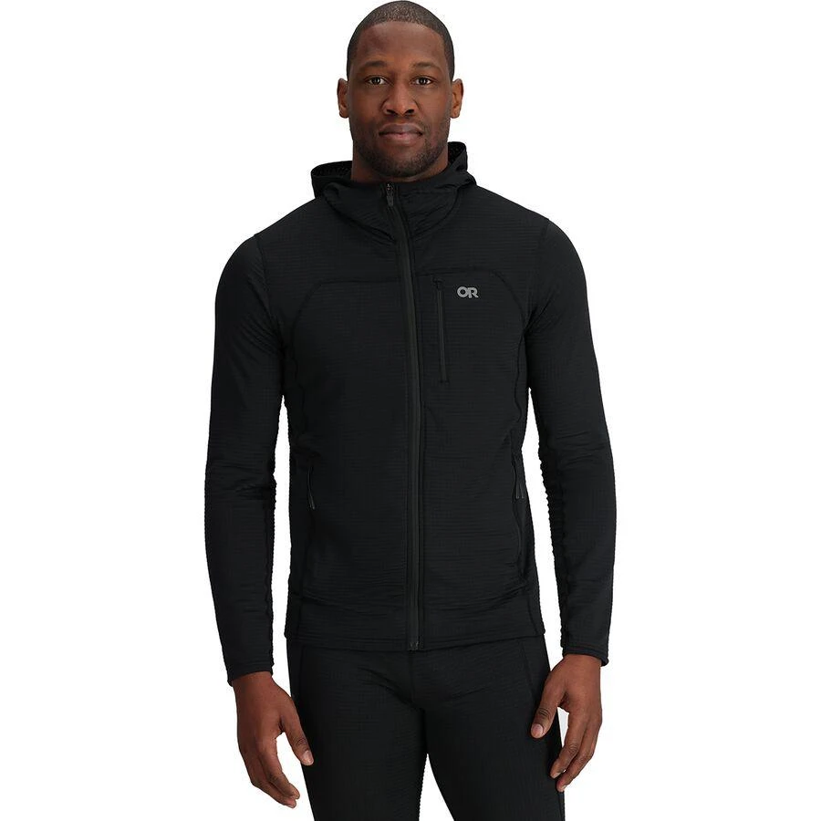 商品Outdoor Research|Vigor Grid Fleece Full-Zip Hooded Jacket - Men's,价格¥990,第1张图片