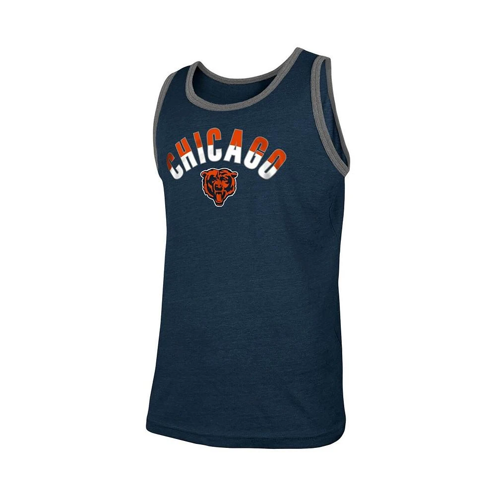 商品New Era|Men's Heathered Navy Chicago Bears Ringer Tri-Blend Tank Top,价格¥210,第3张图片详细描述