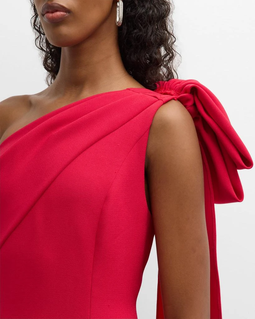 商品Teri Jon|One-Shoulder Draped Crepe Gown,价格¥2872,第5张图片详细描述