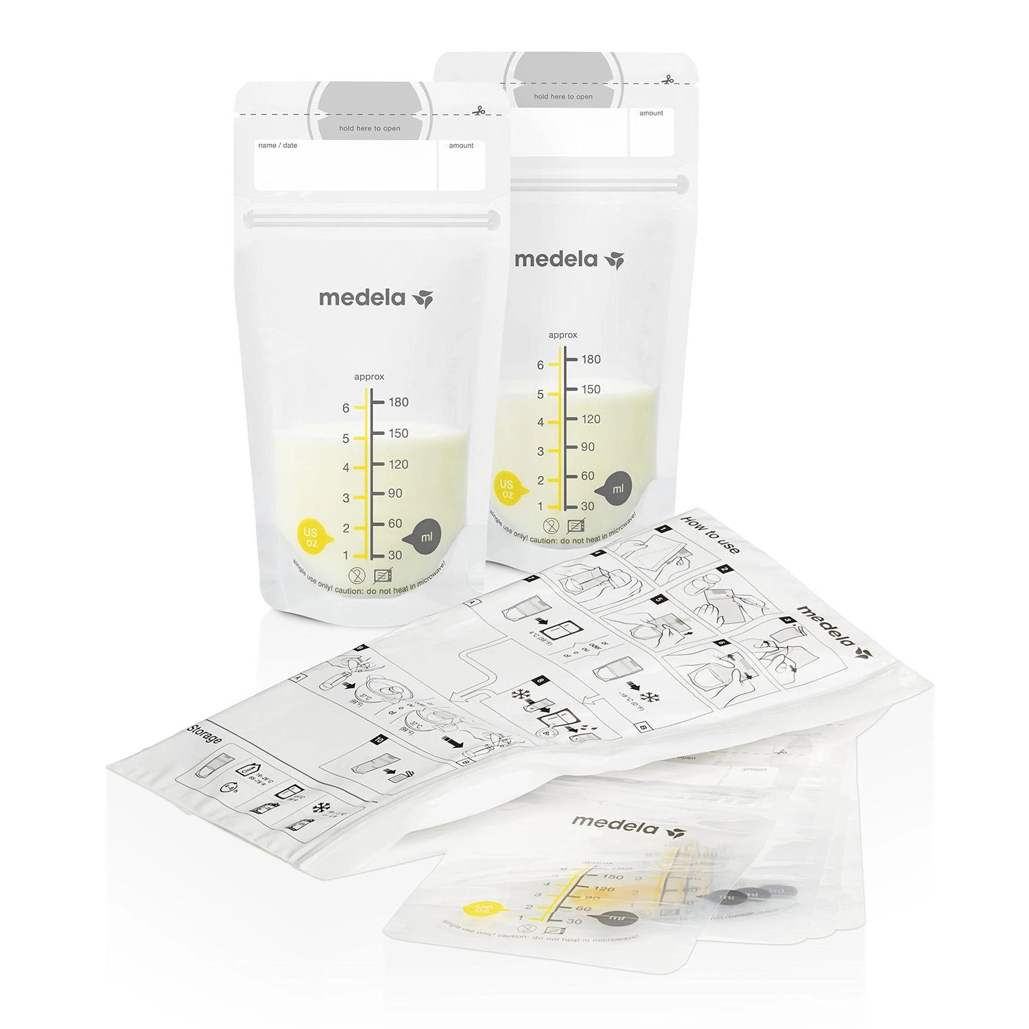 商品Medela|Medela Breast Milk Storage Solution Set, Breastfeeding Supplies & Containers, Breastmilk Organizer, Made Without BPA,价格¥236,第4张图片详细描述