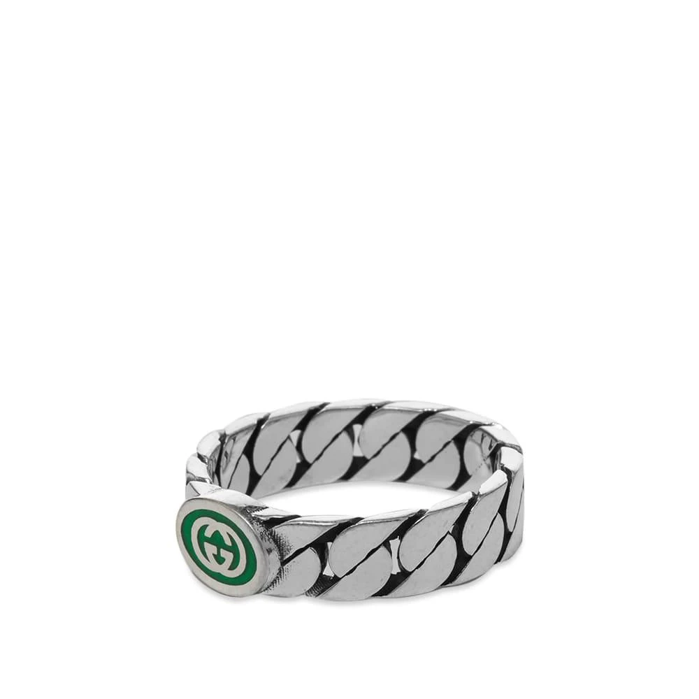 商品Gucci|Gucci Interlocking G Enamel Ring,价格¥1592,第2张图片详细描述