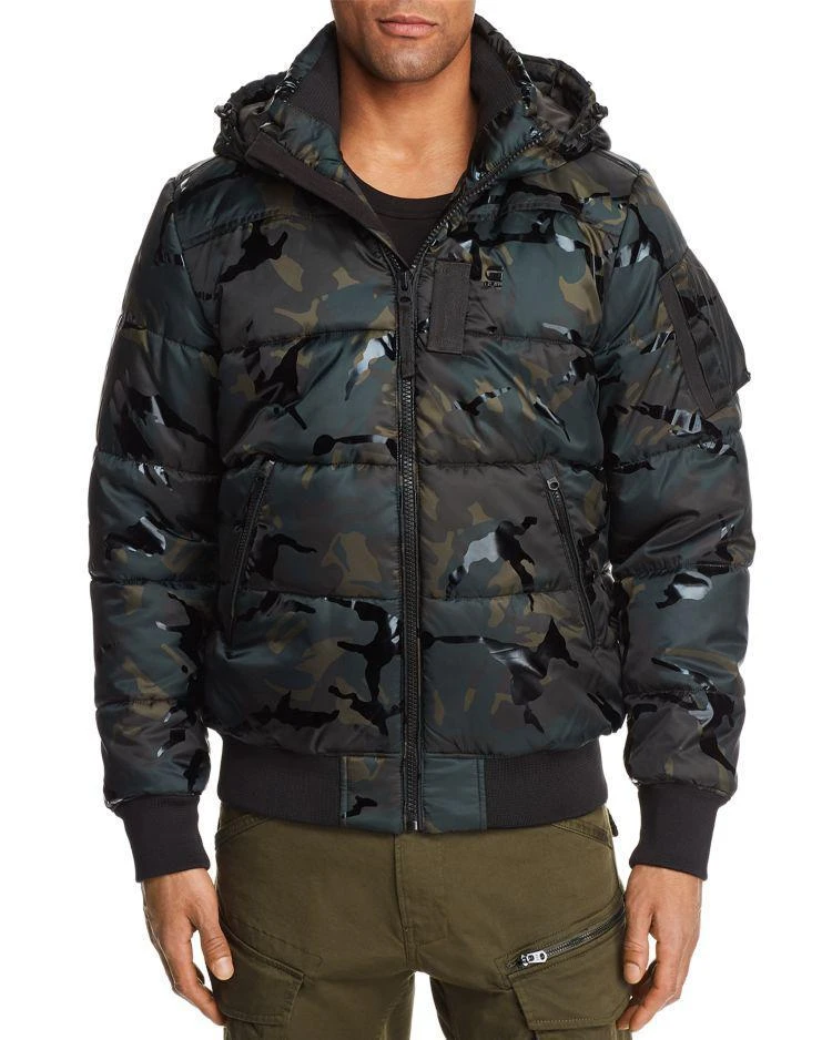 商品G-Star|Whisler Camouflage Hooded Bomber Jacket,价格¥1703,第1张图片