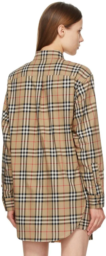 商品Burberry|驼色 Turnstone Vintage Check 大廓形衬衫,价格¥6583,第3张图片详细描述