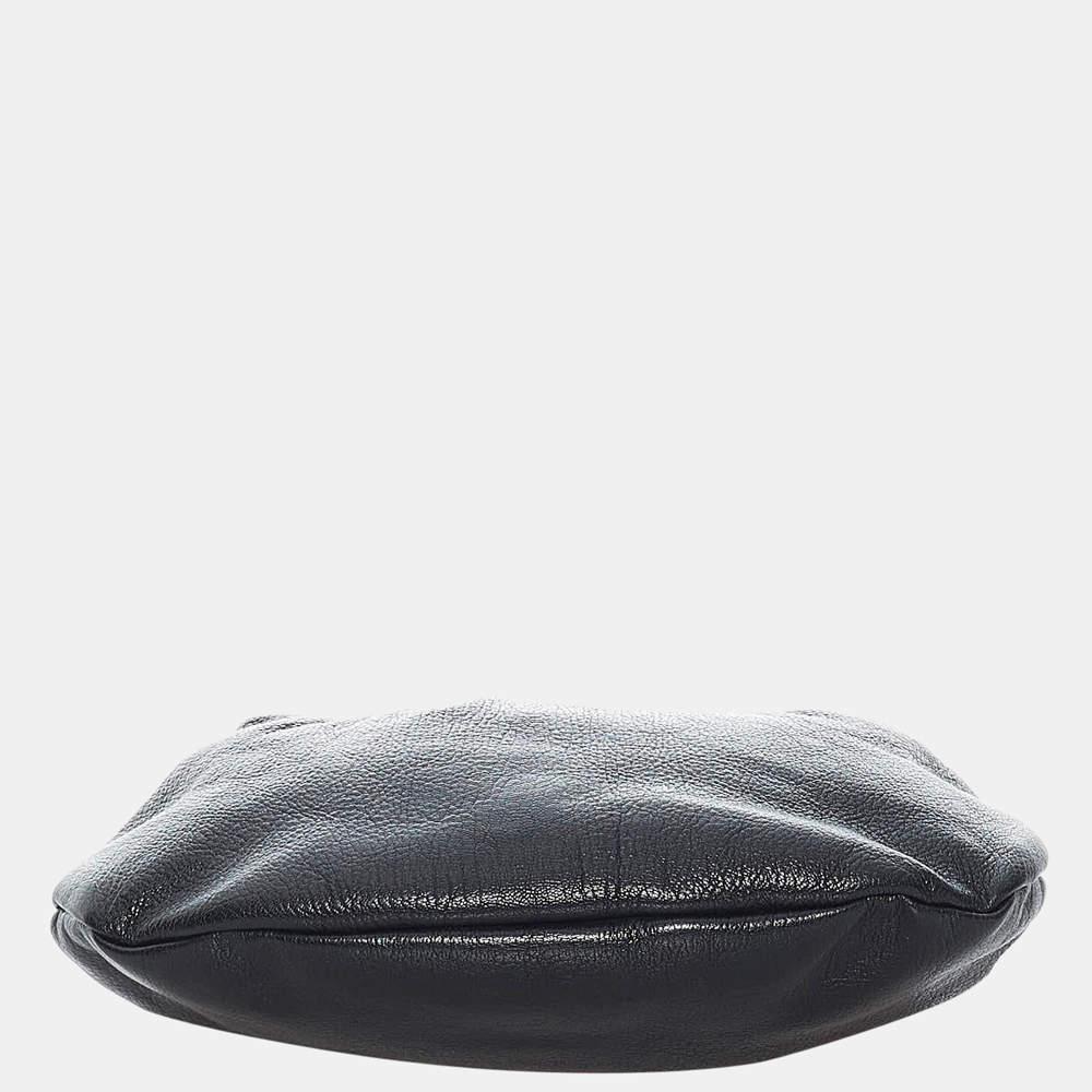 Gucci Black Bamboo Leather Handbag商品第4张图片规格展示