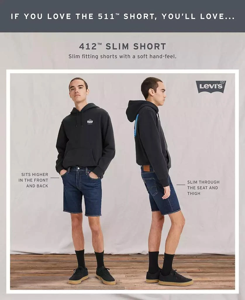 商品Levi's|Men's Flex 412 Slim Fit 5 Pocket 9" Jean Shorts,价格¥224,第5张图片详细描述