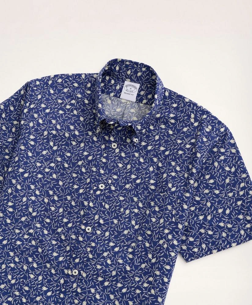 商品Brooks Brothers|Regent Regular-Fit Short-Sleeve Sport Shirt, Floral Print,价格¥399,第2张图片详细描述