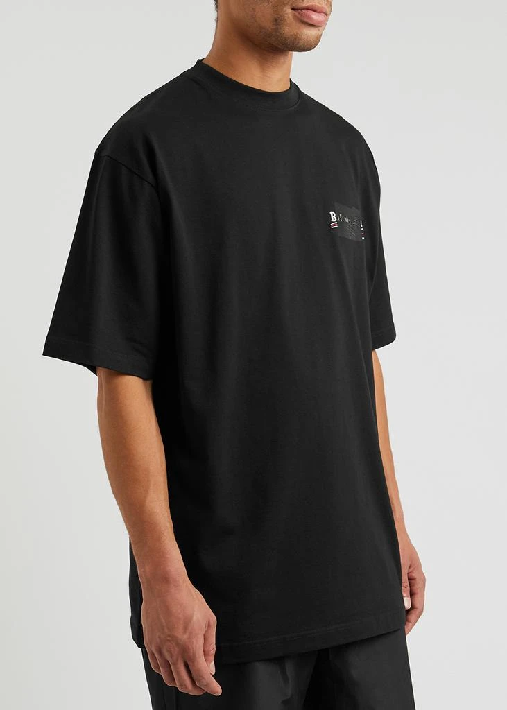 商品Balenciaga|Political taped cotton T-shirt,价格¥3649,第2张图片详细描述