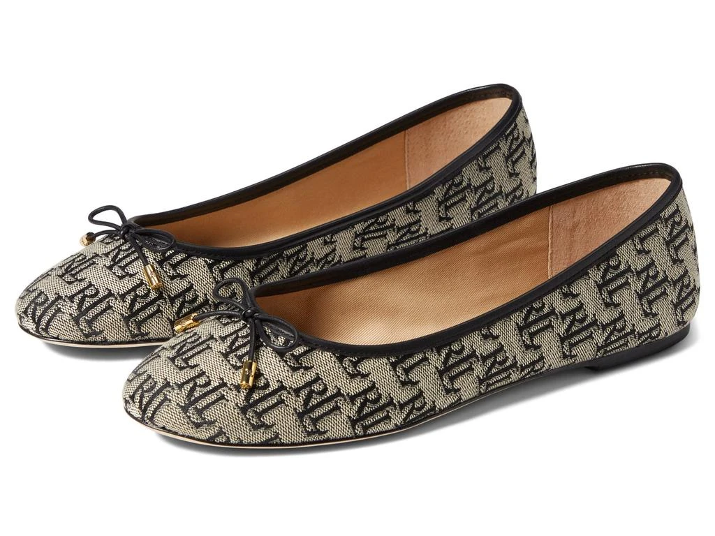 商品Ralph Lauren|Jayna II Monogram Jacquard Ballet Flat,价格¥854,第1张图片