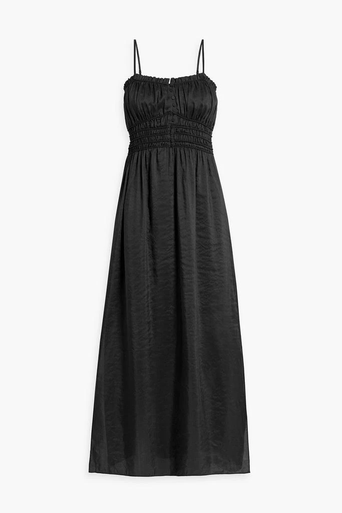 商品FRAME|Ramie and silk-blend jacquard maxi slip dress,价格¥1252,第1张图片