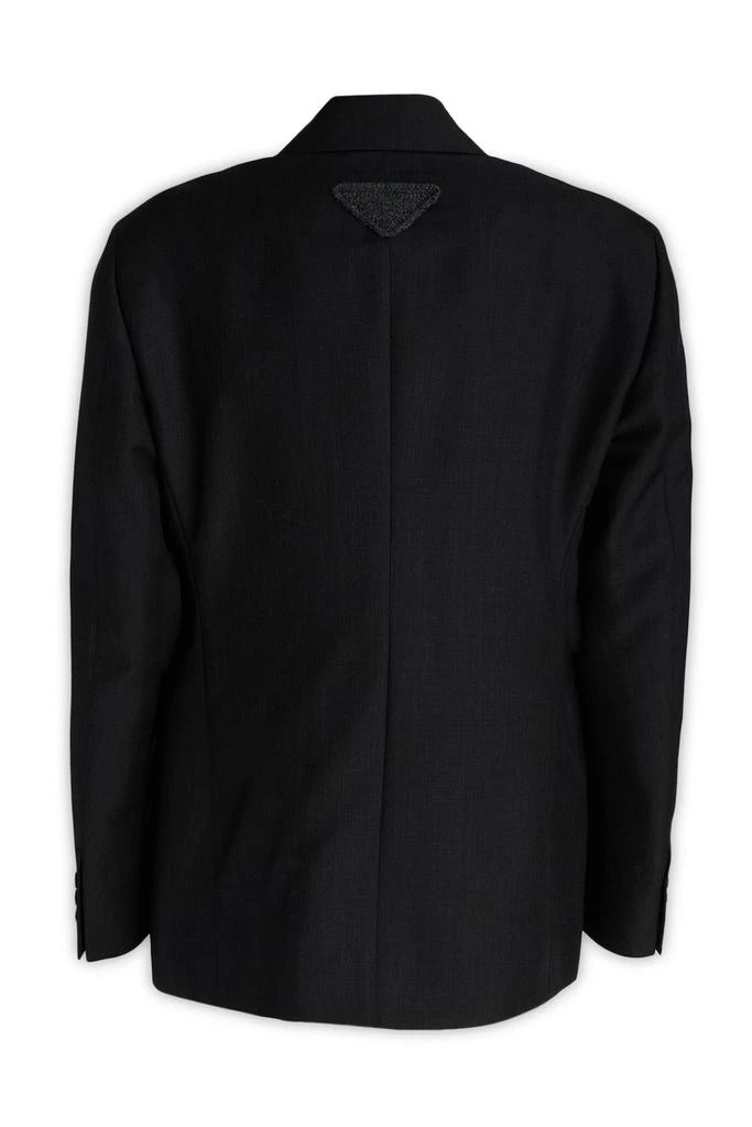 商品Prada|Prada Logo Detailed Long-Sleeved Jacket,价格¥14671,第2张图片详细描述