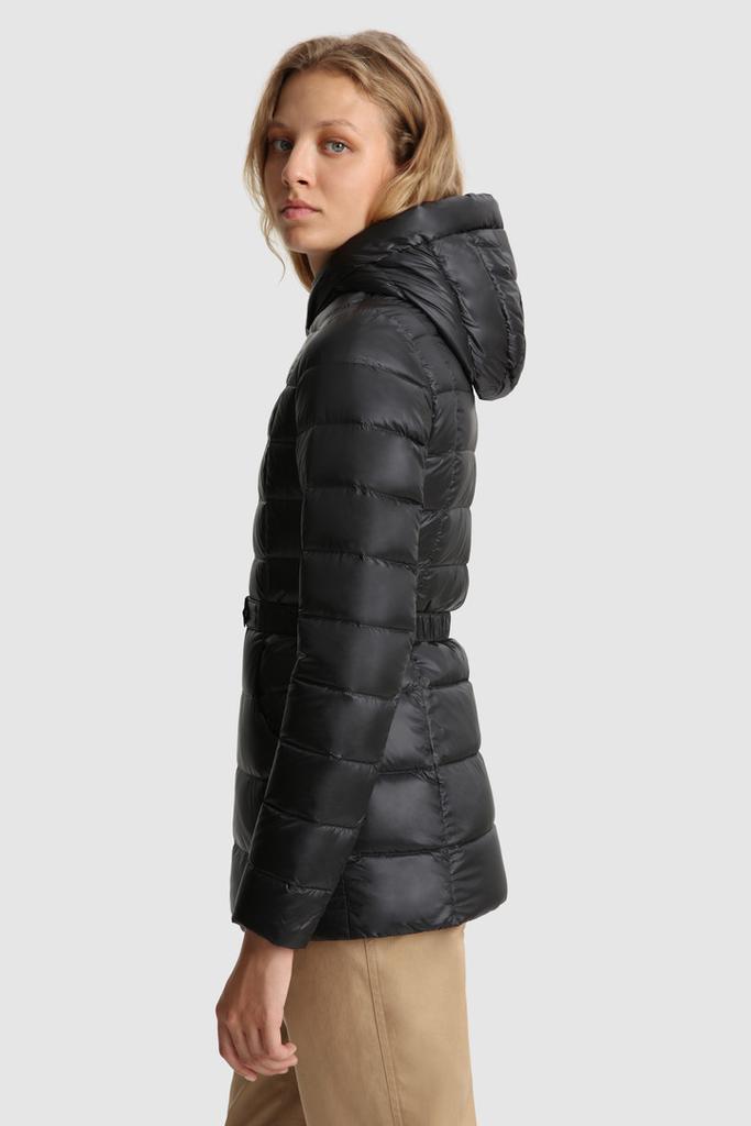 Abbie Quilted Jacket in Satin Nylon with Hood商品第3张图片规格展示